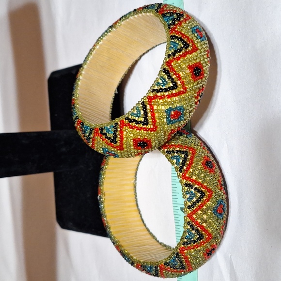 2 India wood beaded bracelets - Picture 5 of 5